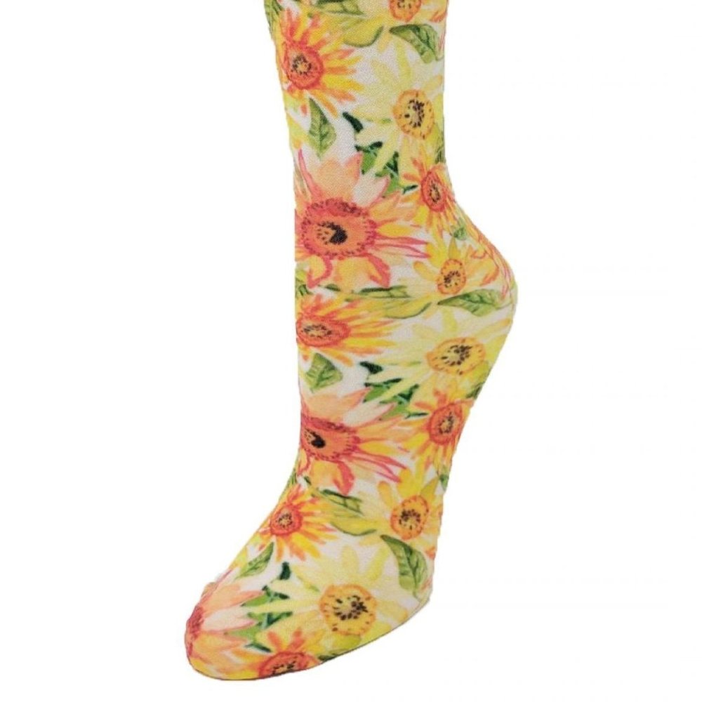 Cutieful  Wide Calf floral compression socks NEW